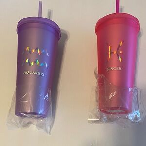 Aquarius and Pisces Zodiac Tumblers - Purple and Pink 🔥🔥🔥🔥 $5 A Piece!!!